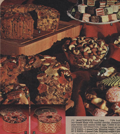 vintage catalog fruitcake