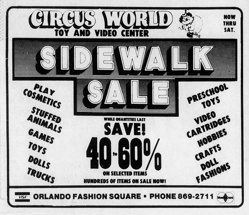 orlando fashion square mall circus world toys