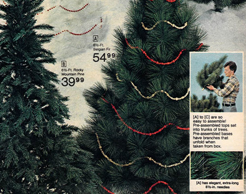 1977 JC Penney Catalog Artificial Christmas Tree