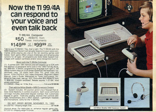 Personal Computers In the 1980s texas instruments ti 99/4a
