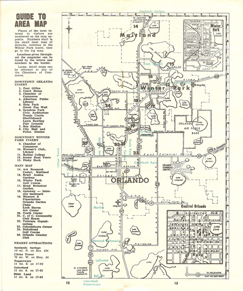Orlando in the 1960s map
