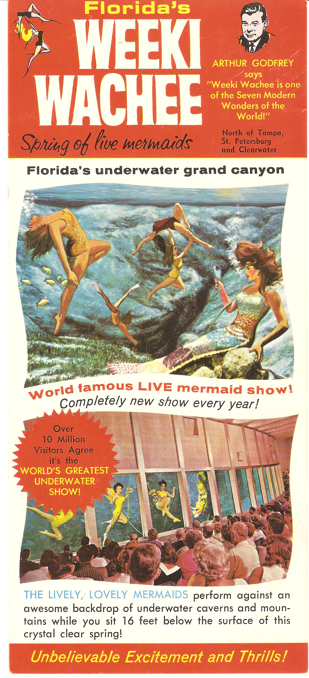Weeki Wachee mermaid brochure